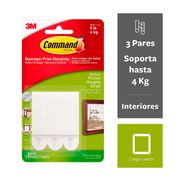 Tiras Para Colgar Cuadros Command Mediano 3 Pares Blanco