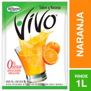 Jugo Vivo Naranja Con Sucralosa Sobre 7 g