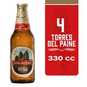 Pack 4 un. Cerveza Austral Torres del Paine Lager 6.1° 330 cc