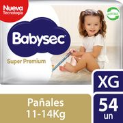 Pañales Babysec Super Premium Talla XG 54 un.