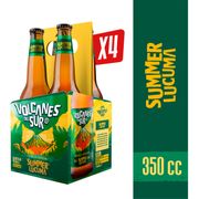 Pack 4 un. Cerveza Volcanes del Sur Summer Lúcuma 4.0° 350 cc