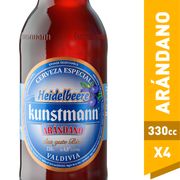 Pack 4 un. Cerveza Kunstmann Arandano Ale 4.8° 330 cc