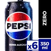 Pack 6 un. Bebida Pepsi Zero 350 ml