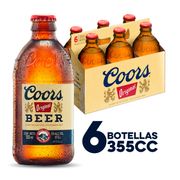 Pack 6 un. Cerveza Coors Lager 5.0° 355 cc