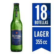 Pack 18 un. Cerveza Royal Guard Premium Lager 5.0° 355 cc