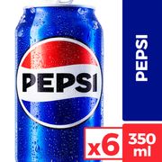 Pack 6 un. Bebida Pepsi 350 ml