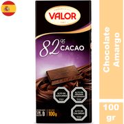 Chocolate Amargo Valor 82% Cacao 100 g