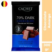 Chocolate Amargo Cachet 70% cacao 300 g