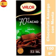 Chocolate Amargo Valor Con Menta 70% Cacao 100 g