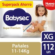 Pañales Babysec Super Premium Talla XG 112 un.