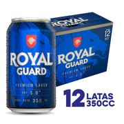 Pack 12 un. Cerveza Royal Guard Premium Lager 5.0° 350 cc