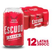 Pack 12 un. Cerveza Escudo Lager 4.6° 350 cc