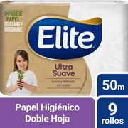 Papel Higiénico Elite Eco Doble Hoja 50 m 9 un.