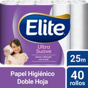 Papel Higiénico Elite Ultra Doble Hoja 25 m 40 un.