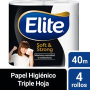 Papel Higiénico Elite Soft & Strong Triple Hoja 40 m 4 un.