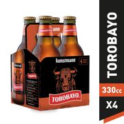 Pack 4 un. Cerveza Kunstmann Torobayo Pale Ale 5.0° 330 cc