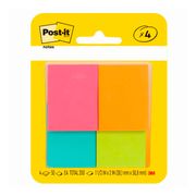 Nota Adhesiva 3M Post-It 653 Neón Display 4 un.