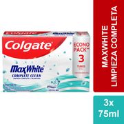 Pasta Dental Colgate Max White 75 ml 3 un.