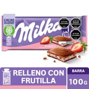 Chocolate de Leche Milka Relleno con Yoghurt de Frutilla 100 g