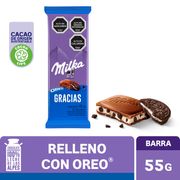 Chocolate de Leche Milka Con Trocitos de Oreo 55 g