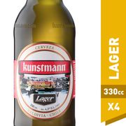 Pack 4 un. Cerveza Kunstmann Rubia Lager 4.3° 330 cc