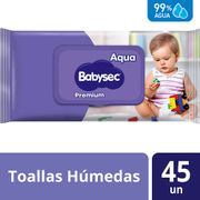 Toallas Húmedas Babysec Premium 45 un.