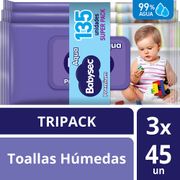 Toallas Húmedas Babysec Premium 135 un.