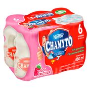 Pack 6 un. Bebida Láctea Chamyto Frutilla 80 ml