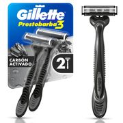 Máquina de Afeitar Gillette Prestobarba 3 Carbono 2 un.