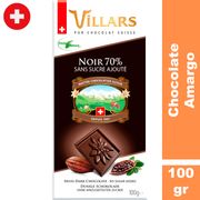 Chocolate Amargo Villars Con Stevia 70% Cacao 100 g