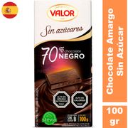 Chocolate Amargo Valor Sin Azúcar 70% Cacao 100 g