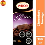 Chocolate Amargo Valor 82% Cacao 100 g