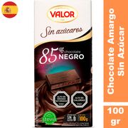 Chocolate Amargo Valor Sin Azúcar 85% Cacao 100 g