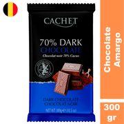 Chocolate Amargo Cachet 70% cacao 300 g