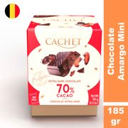 Chocolate Amargo Cachet Mini 70% Cacao 185 g