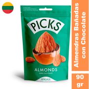Almendras Picks Con Chocolate Amargo 90 g