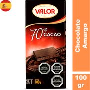 Chocolate Amargo Valor 70% Cacao 100 g