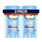 Antitranspirante Gel Secret Coco 45 g 2 un.