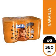 Pack 6 un. Bebida Fanta Naranja 350 ml