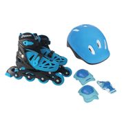 Set Patines con Protecciones Negro Talla S