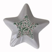 Plato Forma Estrella Navidad Hojas