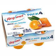 Pack 4 un. Jalea Regimel Sabor Naranja 100 g