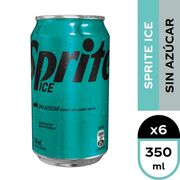 Pack 6 un. Bebida Sprite Ice Sin Azúcar 350 ml