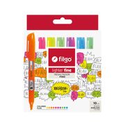 Destacadores Filgo Lighter Fine Flúor 10 un.