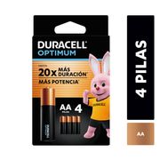 Pilas Duracell Optimum AA 4 un.