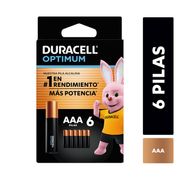 Pilas Duracell Optimum AAA 6 un.