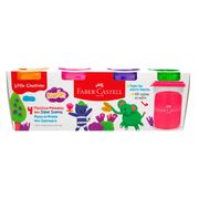 Plastilinas Faber-Castell Moldeables Súper Suaves Tonos Neón 4 Potes 140 g