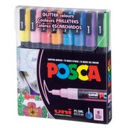 Marcadores Posca 3M Glitter Al Agua 8 Colores