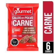 Caldo Gourmet Polvo Sabor Carne 48 g 6 un.