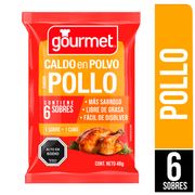 Caldo Gourmet Polvo Sabor Pollo 6 un.